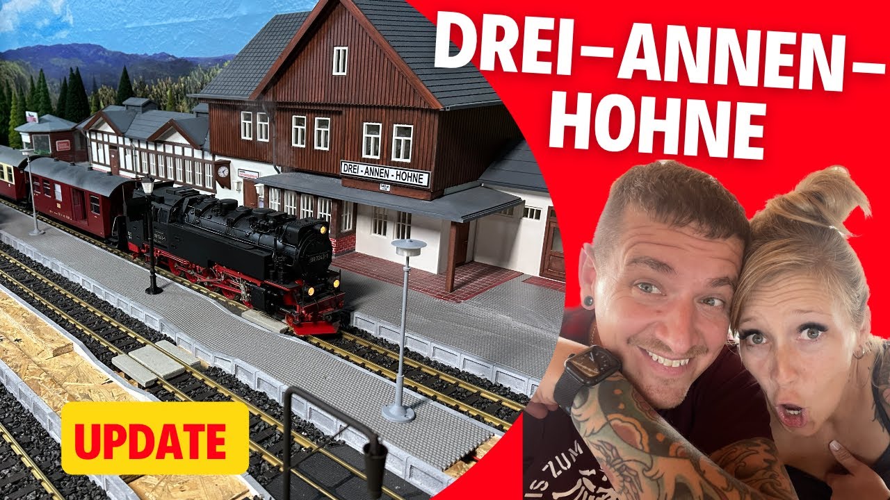 Bahnhof Drei-Annen-Hohne im Harz - erste Bahnsteige & über 100 neue Bäume /Modelleisenbahn / LGB #73