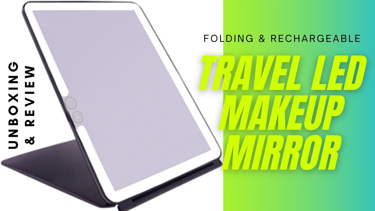DeWEISN Folding & Rechargeable travel LED Makeup mirror (UNBOXING & REVIEW)