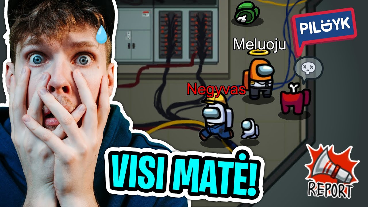 NUŽUDŽIAU CREWMATE PRIE&Scaron; KITŲ AKIS, IR NIEKAS NEMATĖ!!! (AMONG US) Vėjas | PILDYK