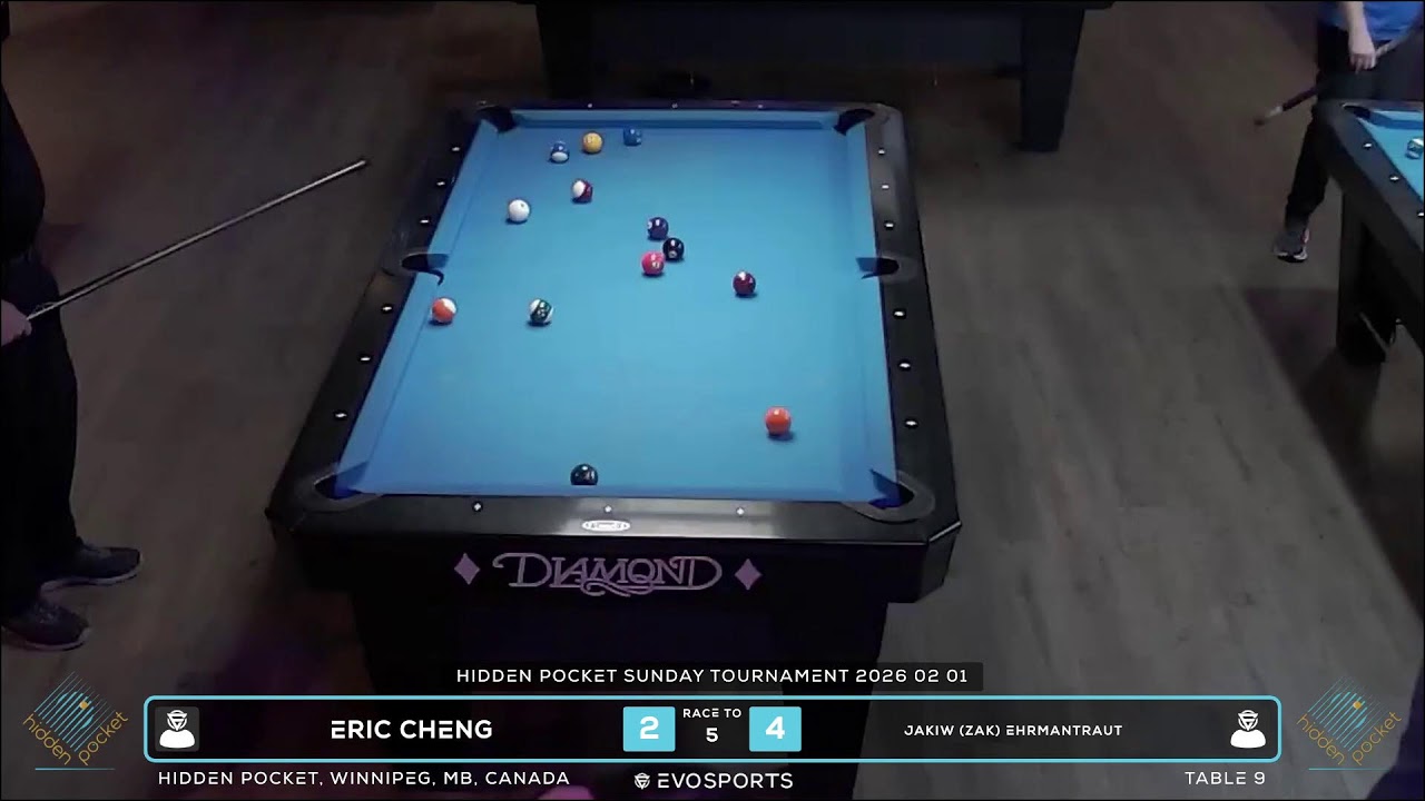 ERIC CHENG vs JAKIW (ZAK) EHRMANTRAUT - HIDDEN POCKET - TABLE 9 | EvoSports