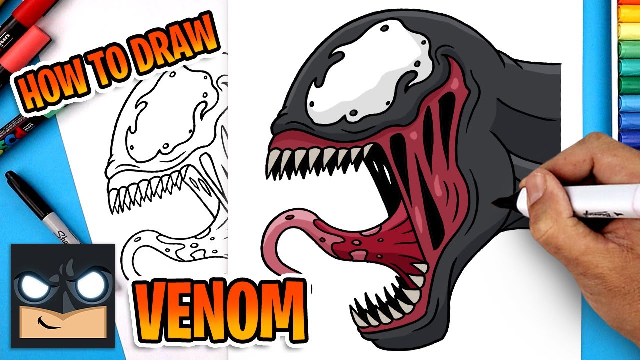How to Draw Venom | Step by Step Art Lesson for Beginners