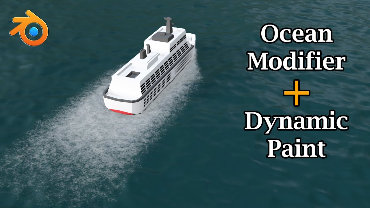 Create Realistic Water Trail Using Dynamic Paint & Ocean Modifier Together In Blender Eevee & Cycles