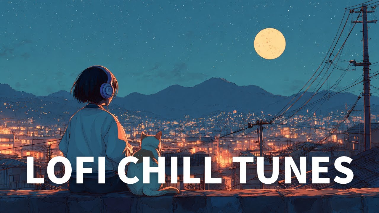 【作業用Lo-fi BGM】月夜の屋上Lo-fi – 静かな夜に寄り添う作業用BGM　Moonlit City Lo-fi – Chill Beats for Night Focus