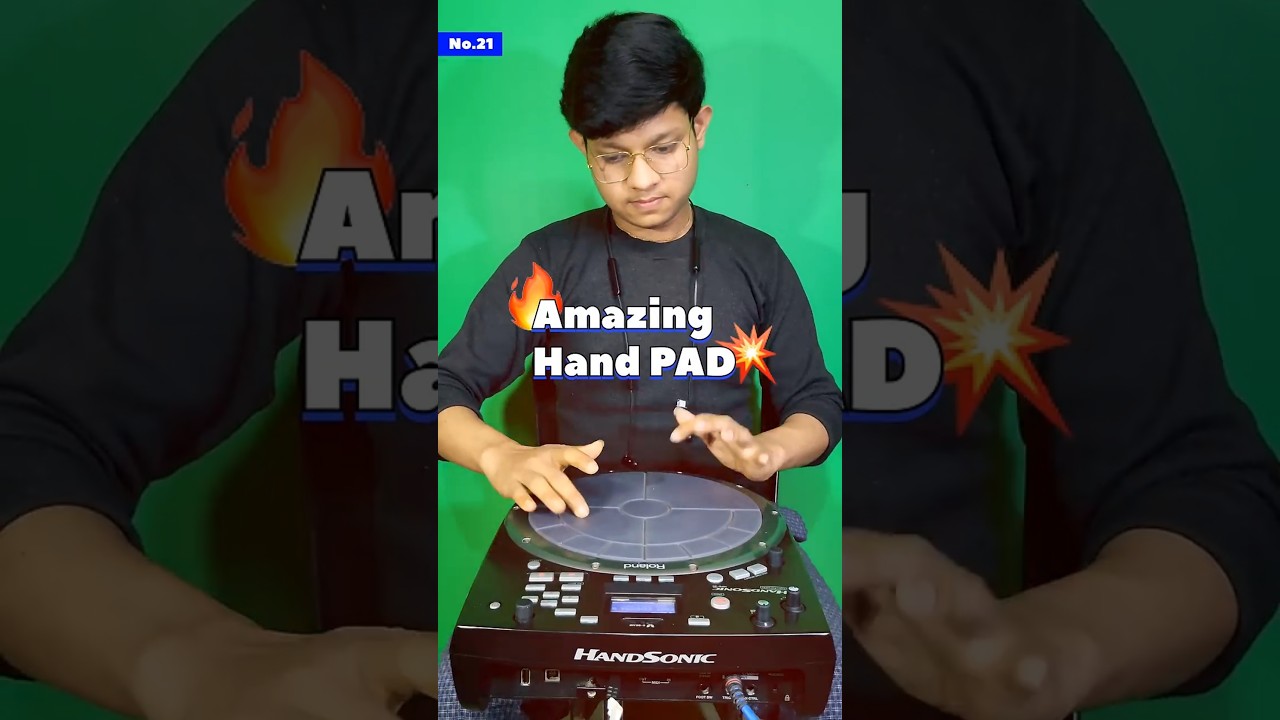 Amazing hand Pad 👋🏻 Playing without any stick 😲 Handsonic 20 Pad #shorts