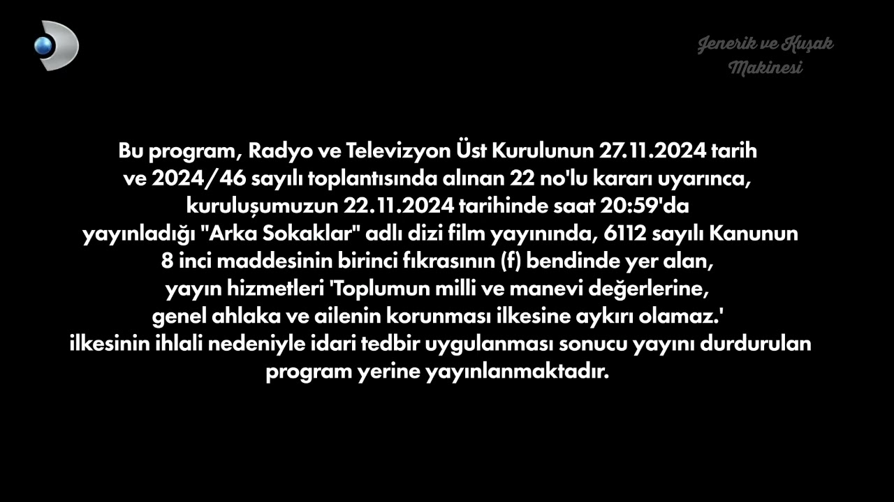 Kanal D RTÜK'ten Verilen Ceza - 27 Aralık 2024/21:00