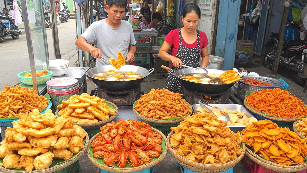 Ultimate Street Food Marathon! 12 Hours of Crispy Fried Goodness! 🇰🇭
