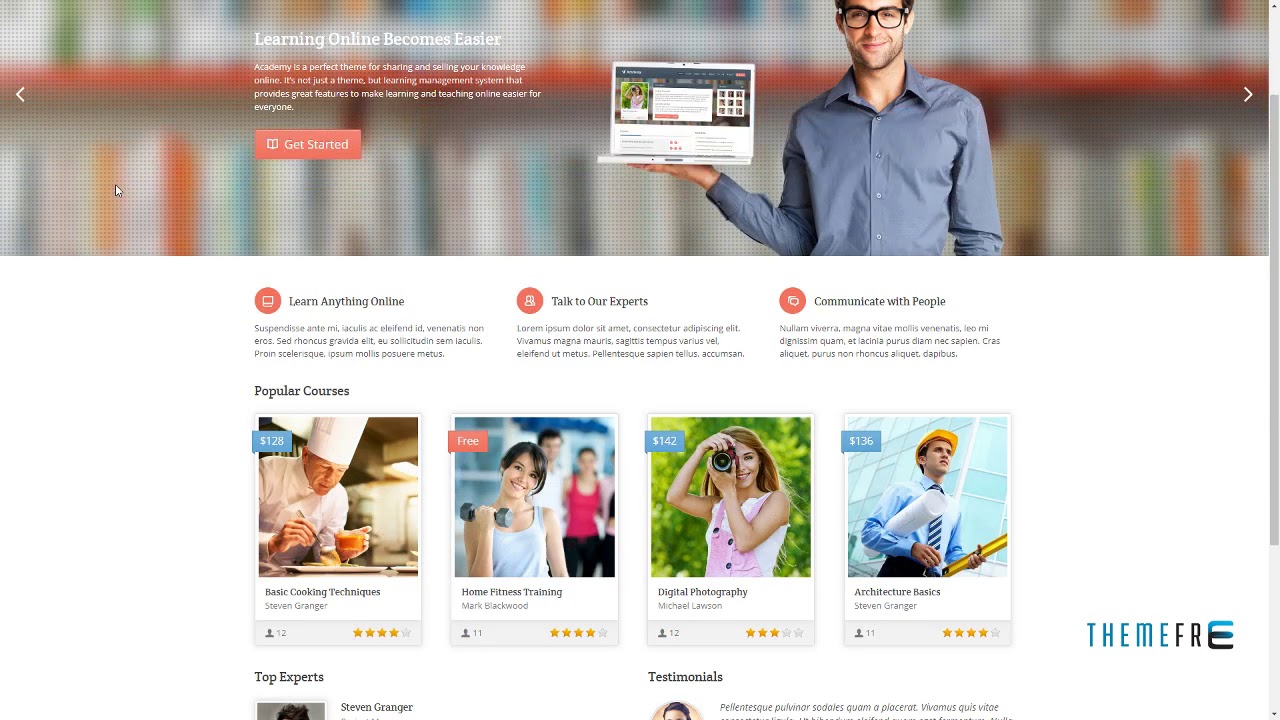 Academy - Learning Management Theme      Matthew Tylar