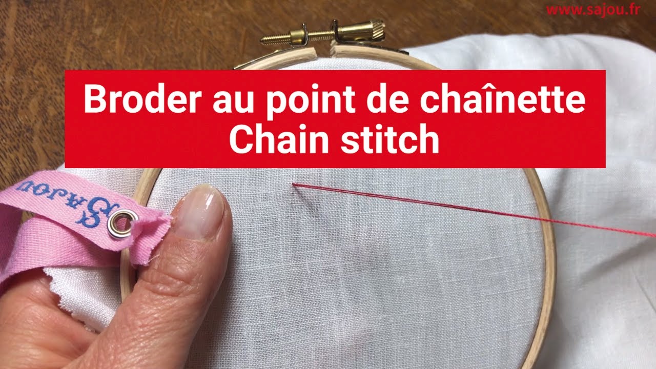 Broderie -Point de chaînette - Embroidery Chain stitch