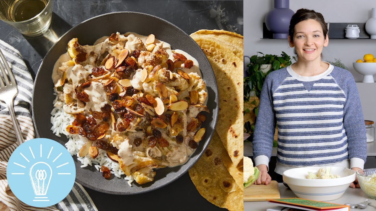Meera Sodha's Cauliflower Korma with Blackened Raisins | Genius Recipes