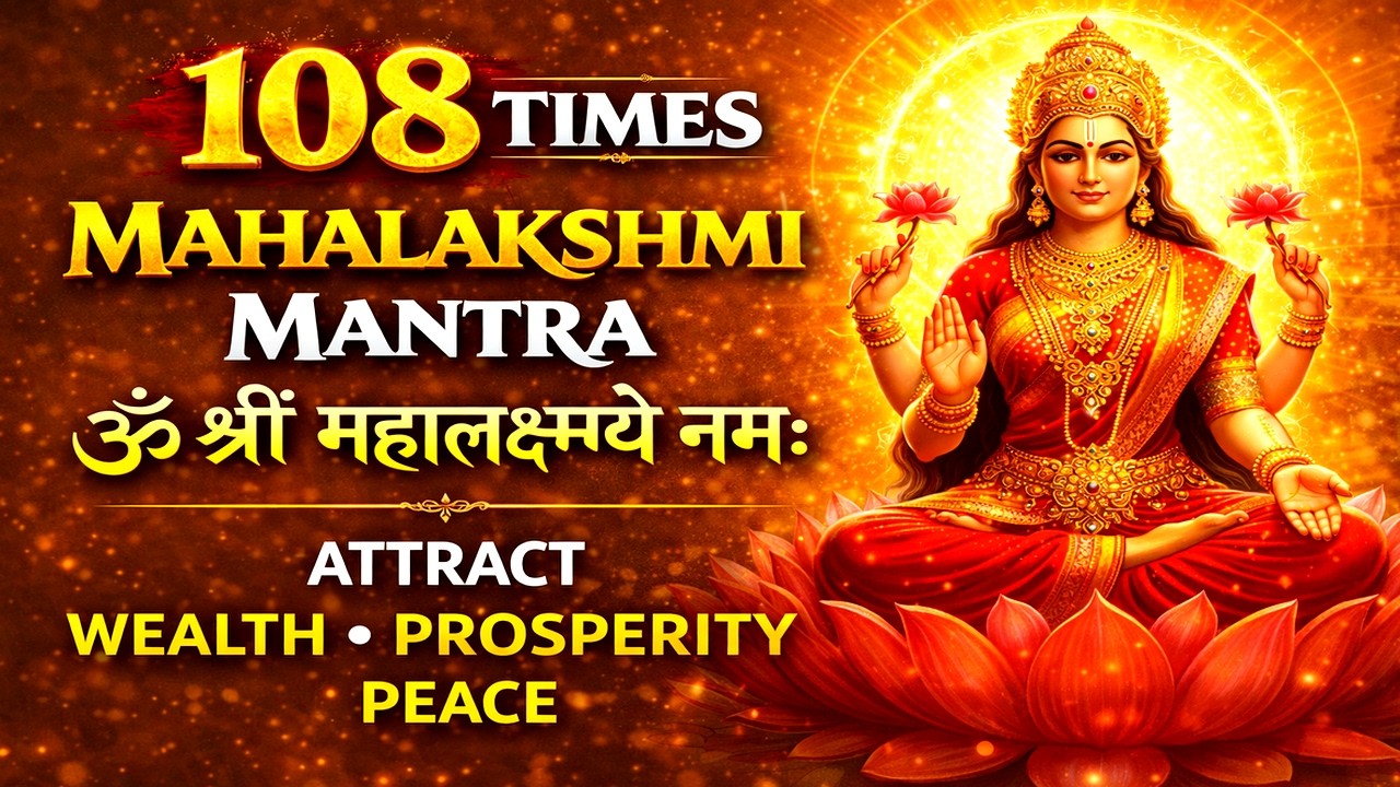 ॐ श्रीं महालक्ष्म्यै नमः 108x | Attract Money, Prosperity & Peace | Divine Mantra Meditation