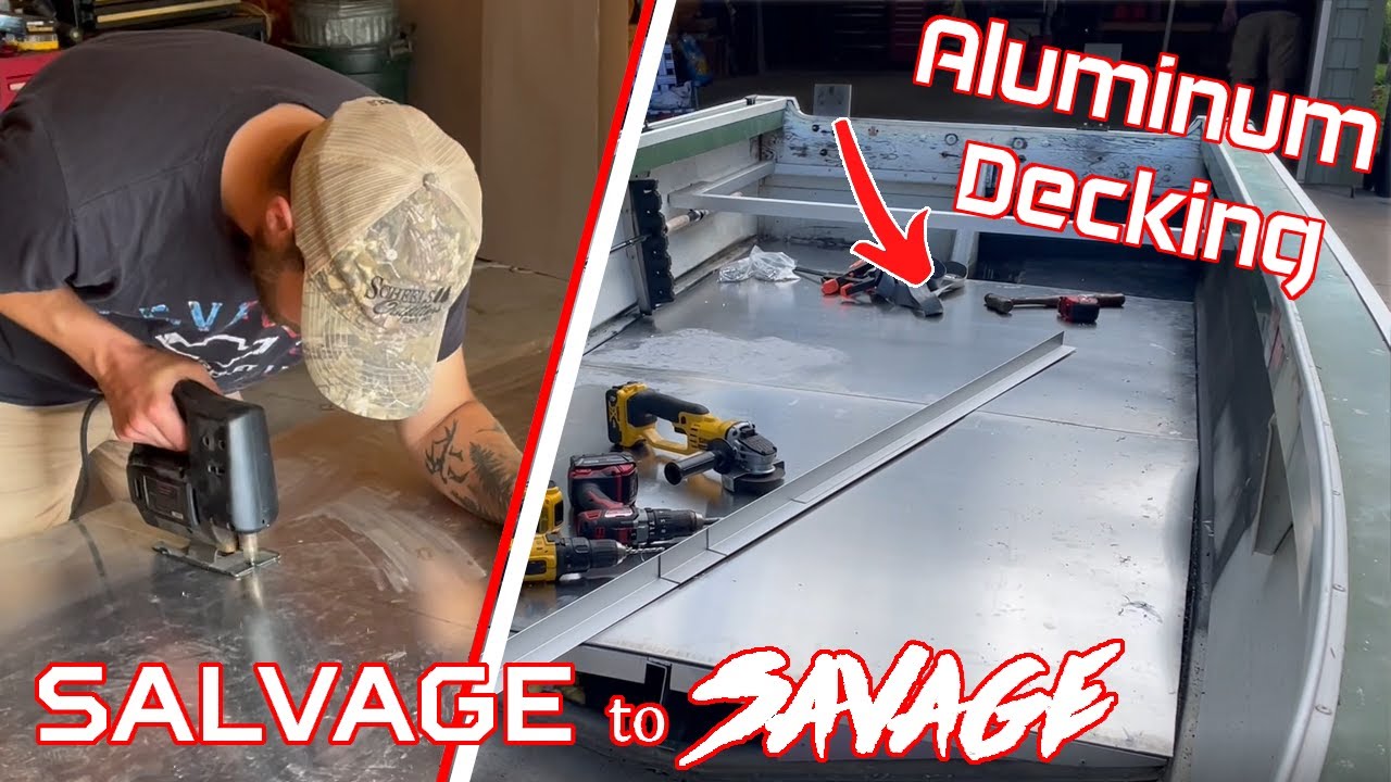 Укладка алюминиевого пола в моей крошечной лодке! | Salvage to Savage #4