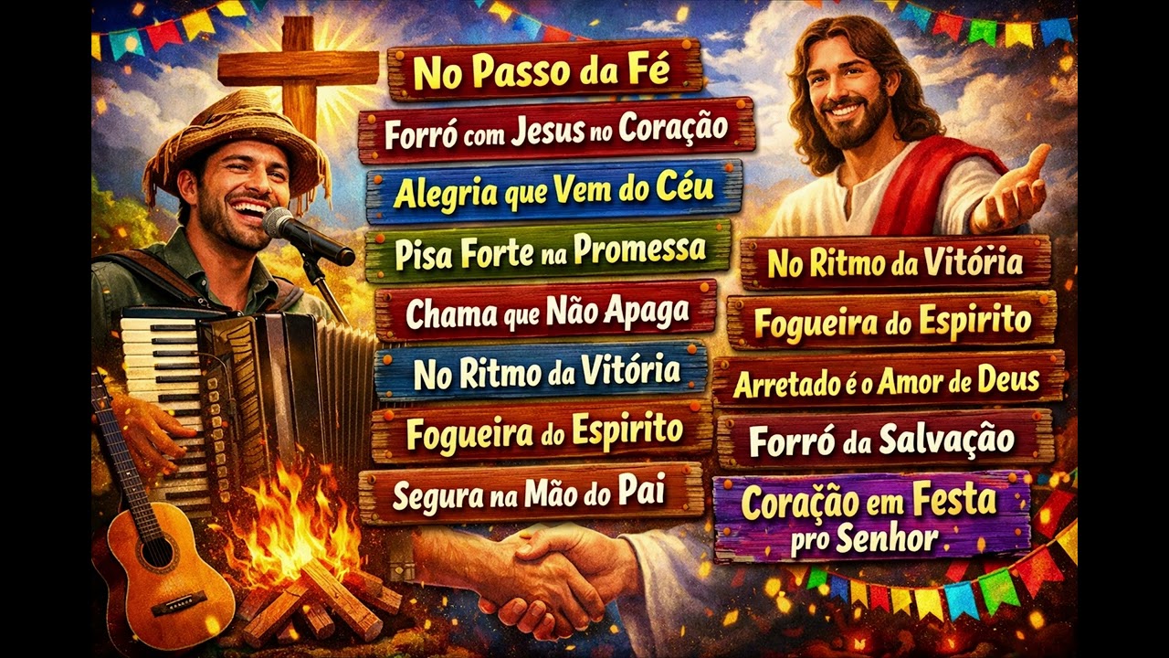 Forró Gospel Nordestino  Louvor com Alegria a Jesus Cristo  Música Gospel com IA