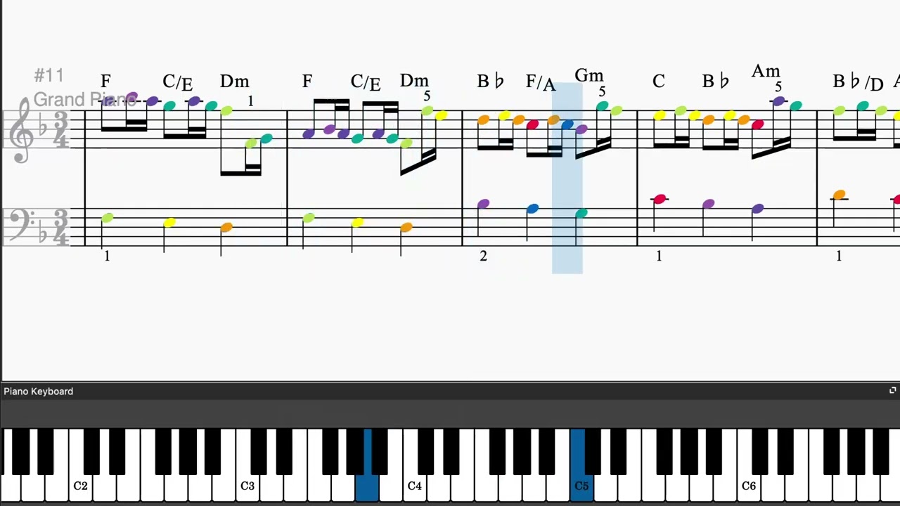 Rondeau in D Minor (from Abdelazer) by Henry Purcell - Easy piano tutorials with sheetmusic