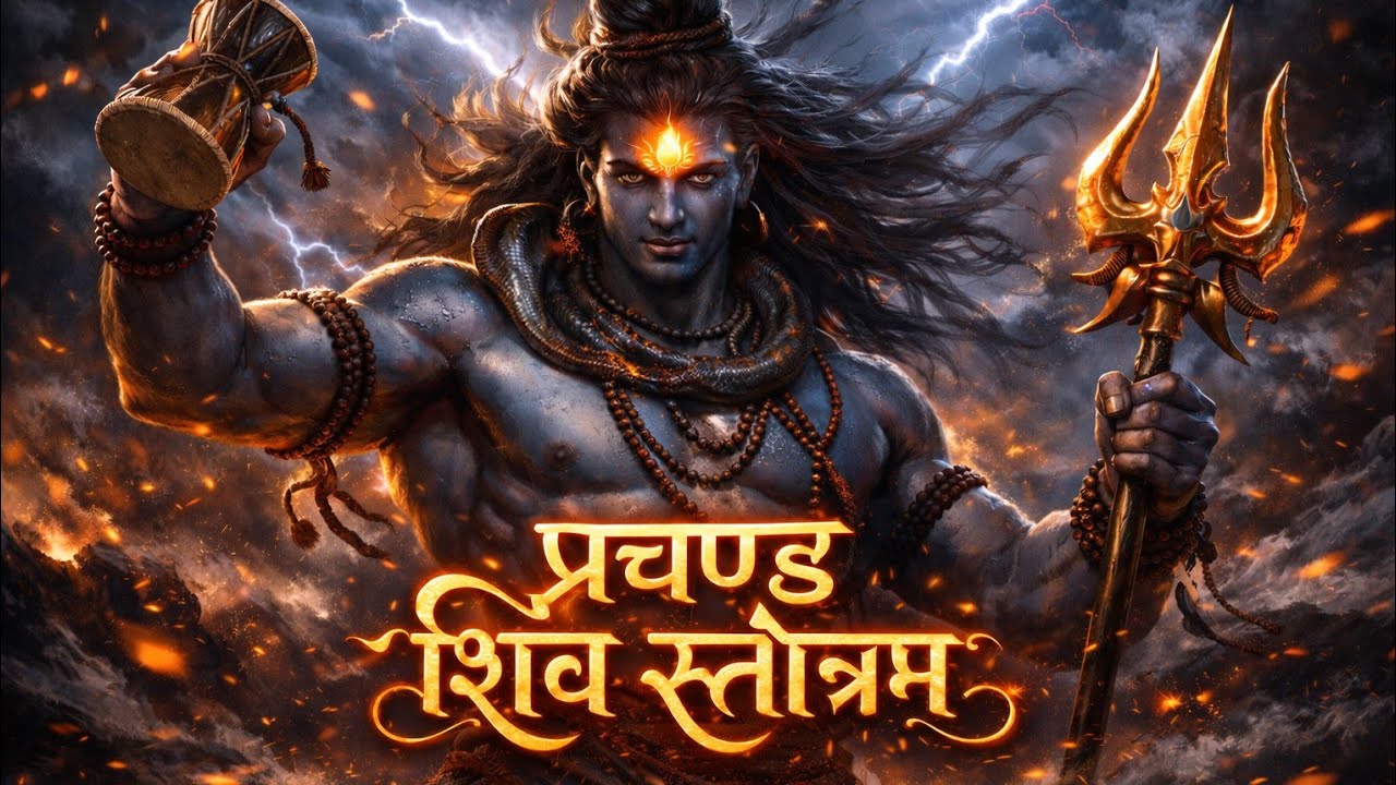 प्रचण्ड शिव स्तोत्रम् | Shiv Tandav Stotram | Powerful Mahadev Chant | Amitabh Bachchan-like voice.