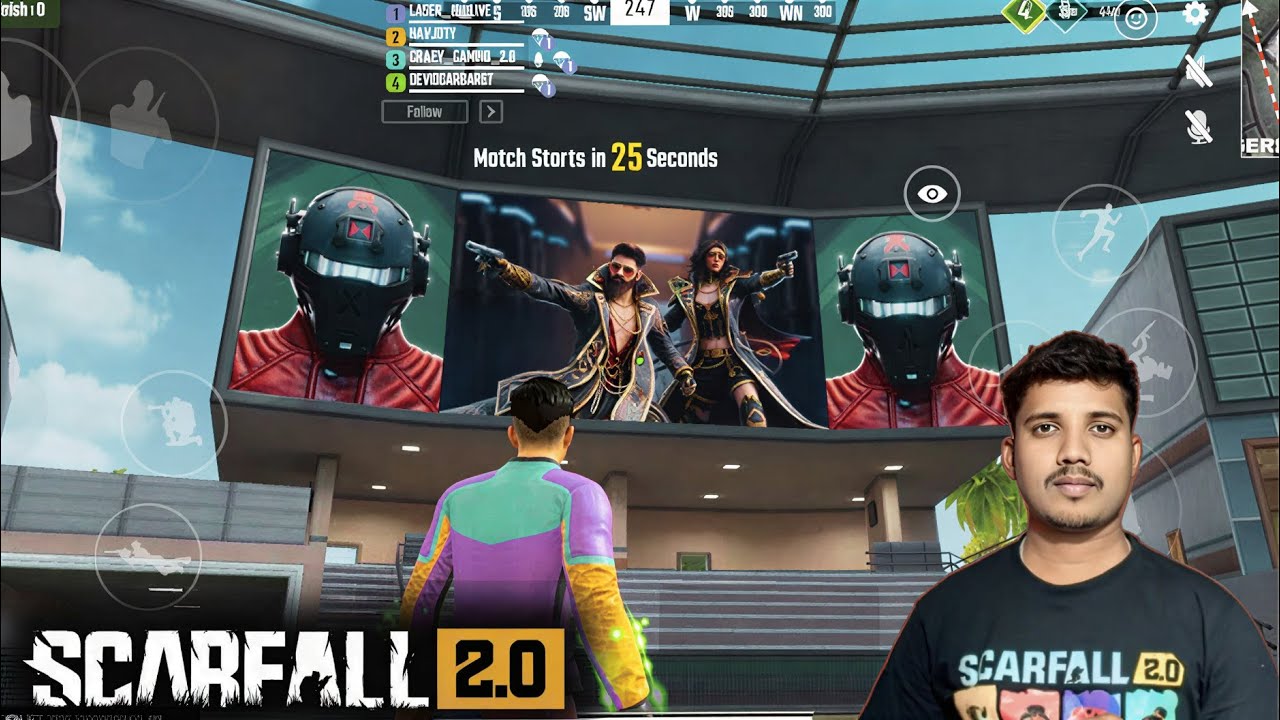 SCARFALL 2.0 LIVE GAMEPLAY ! RUSH GAMEPLAY IN MUMBAI MATCH ! NEW MAP SOON #scarfall2
