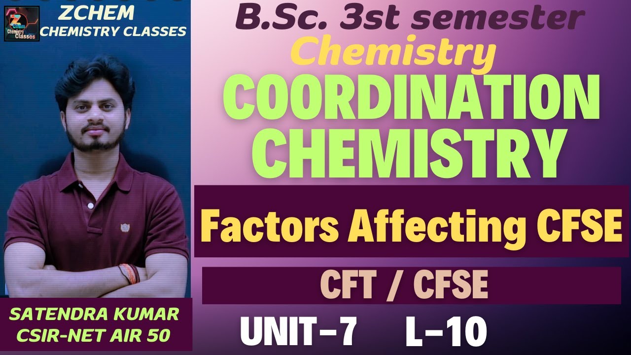 (L10) Factors affecting CFSE || Crystal field stabilization energy || Coordination chemistry #bsc