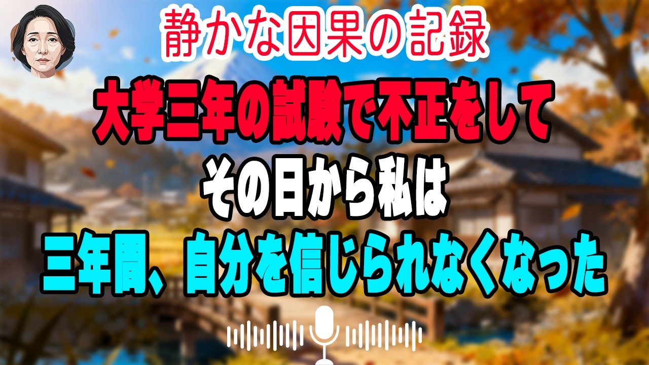 32歳の私が大学の試験で不正をした日 ― 三年間、自信を失い続けた理由