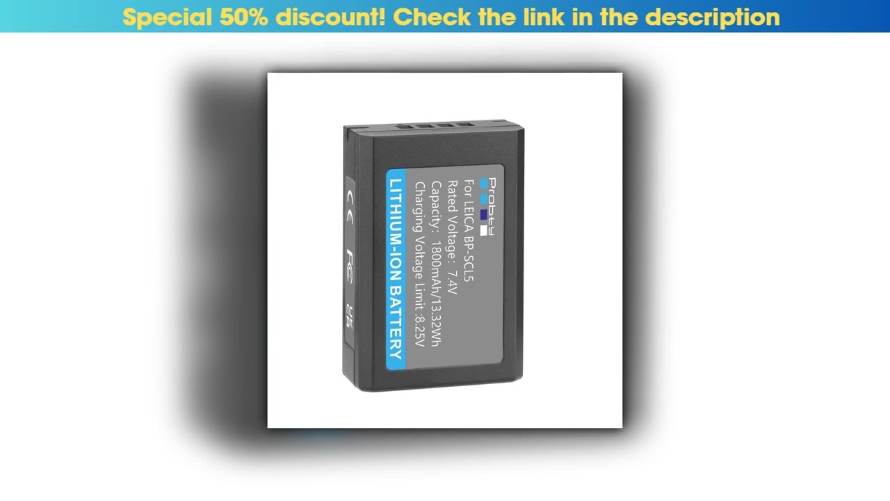 Exclusive New 1800mAh BP-SCL5 Battery For Leica M10 M10-R M10-P Camera BPSCL5 Battery••••••••••••••