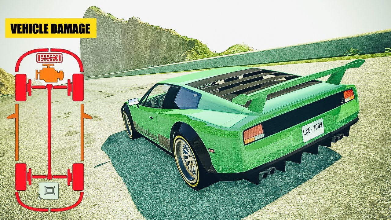 Downhill Madness - Car Damage Test - BeamNG drive | Wheelbump