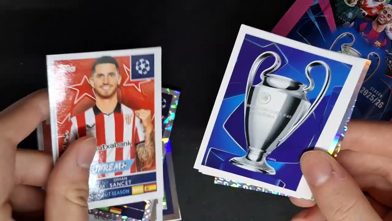 4 Saszetki z Naklejkami CHAMPIONS LEAGUE 25/26