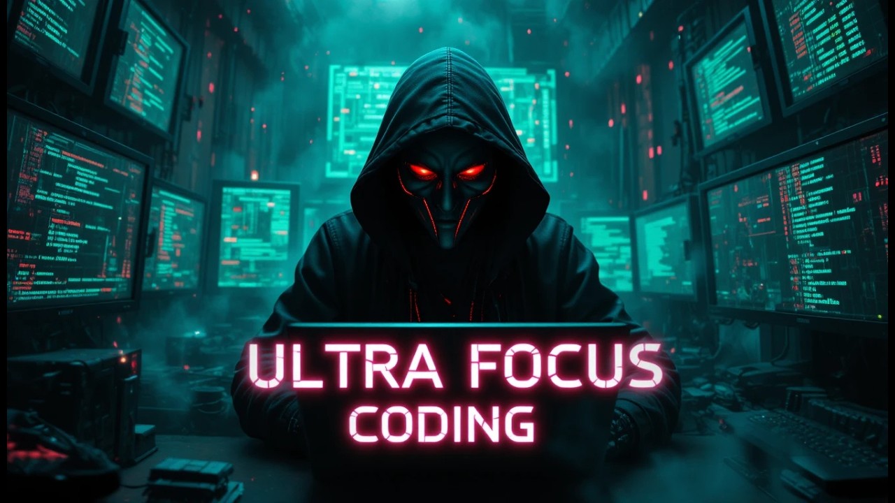 ULTRA FOCUS CODING | Dark Tech Room: Deep Flow State for Hacking & Programming