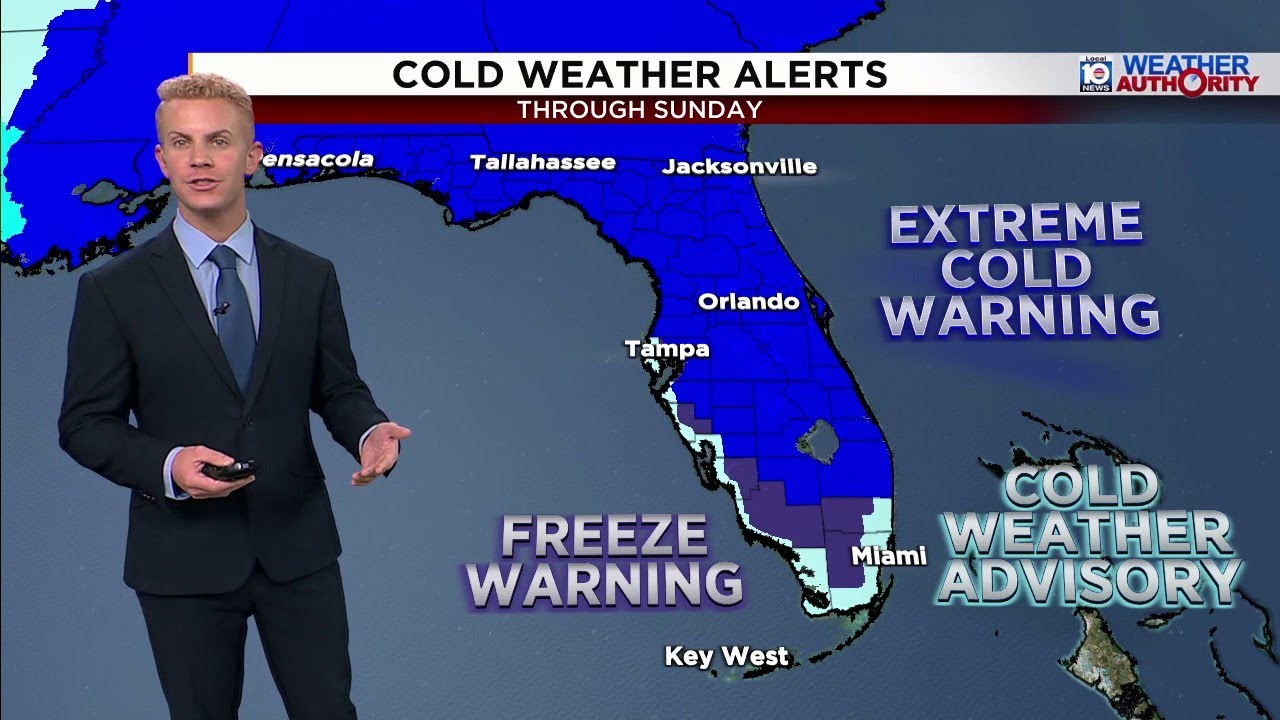 Cold front brings rain, cold weather advisory to South Florida