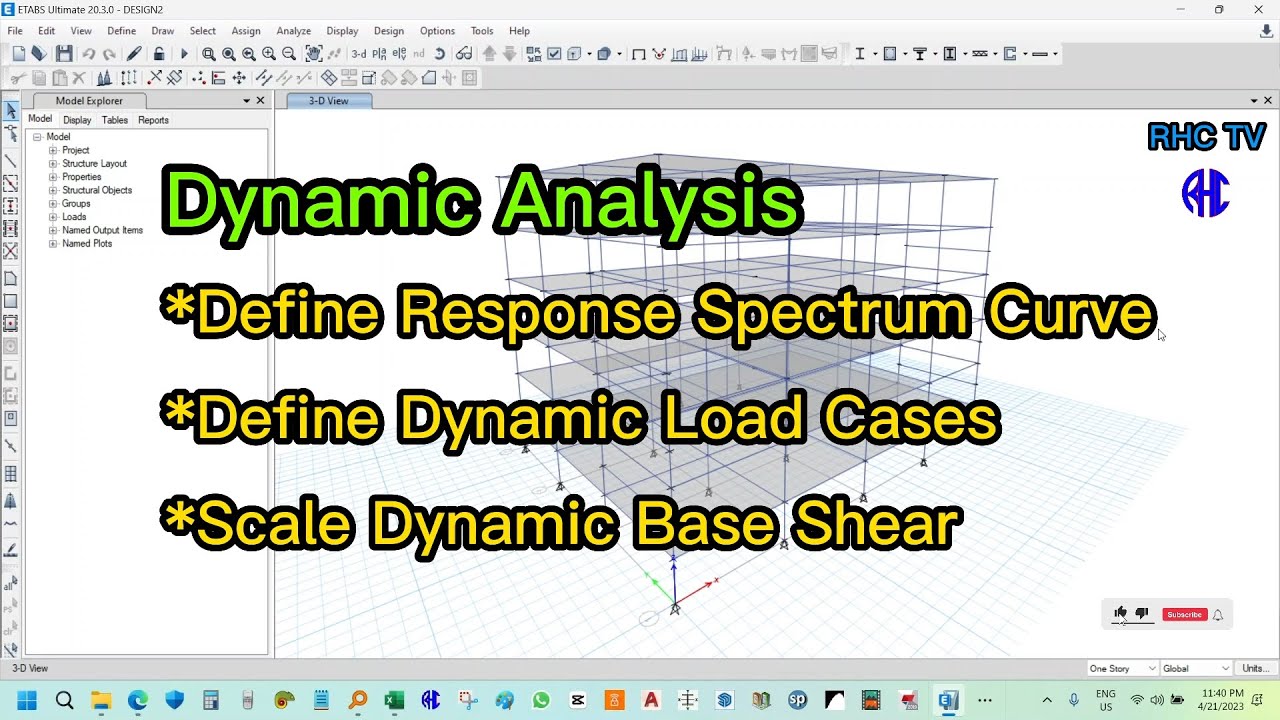 Dynamic Analysis in ETABS