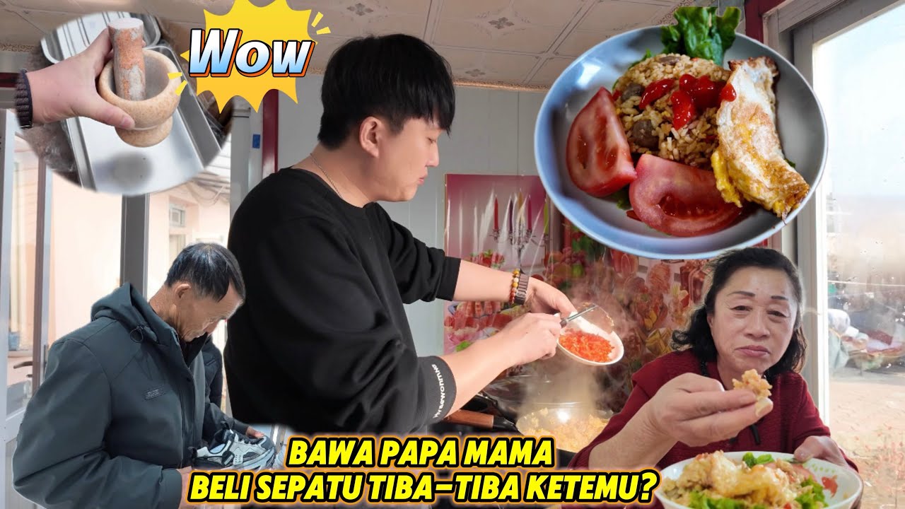 MAMA KETAGIHAN! NASI GORENG BAKSO INDONESIA, MAKAN PAKAI TANGAN LEBIH NIKMAT!