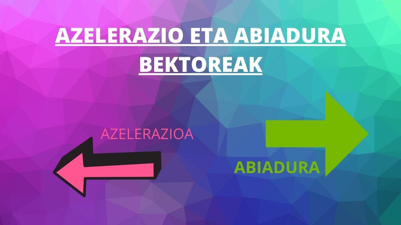 Abiadura eta azelerazio bektoreak