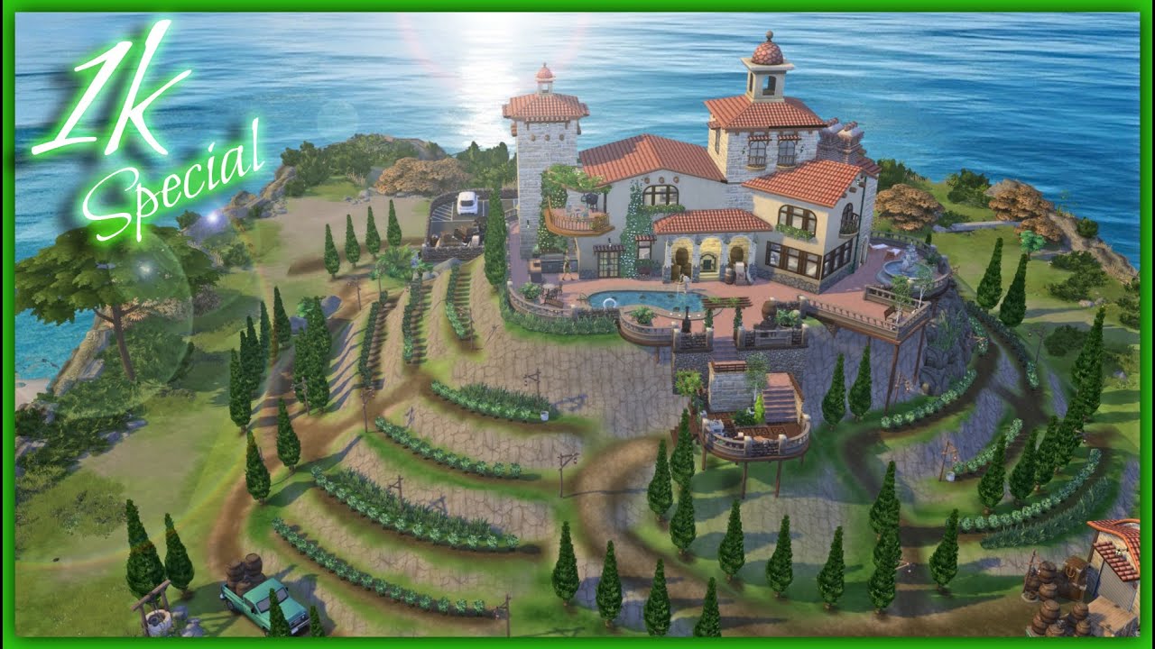 Tuscany Vineyard Mansion 🍇🍷 | 1000 Subs Special 🍾 | NO CC | The Sims 4 Speed Build [Stop Motion]