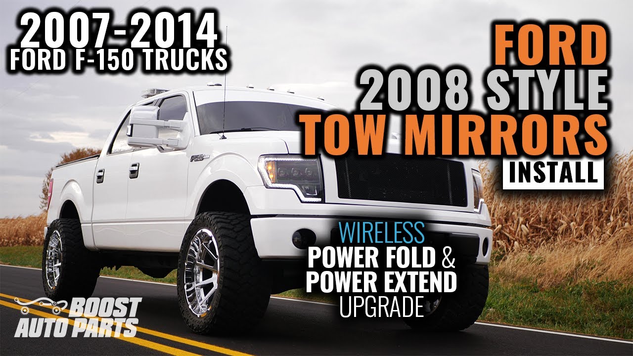 Ford Tow Mirrors (2008 Style) for 2007-2014 F-150 | Add Power Fold & Extend | Complete Install Guide