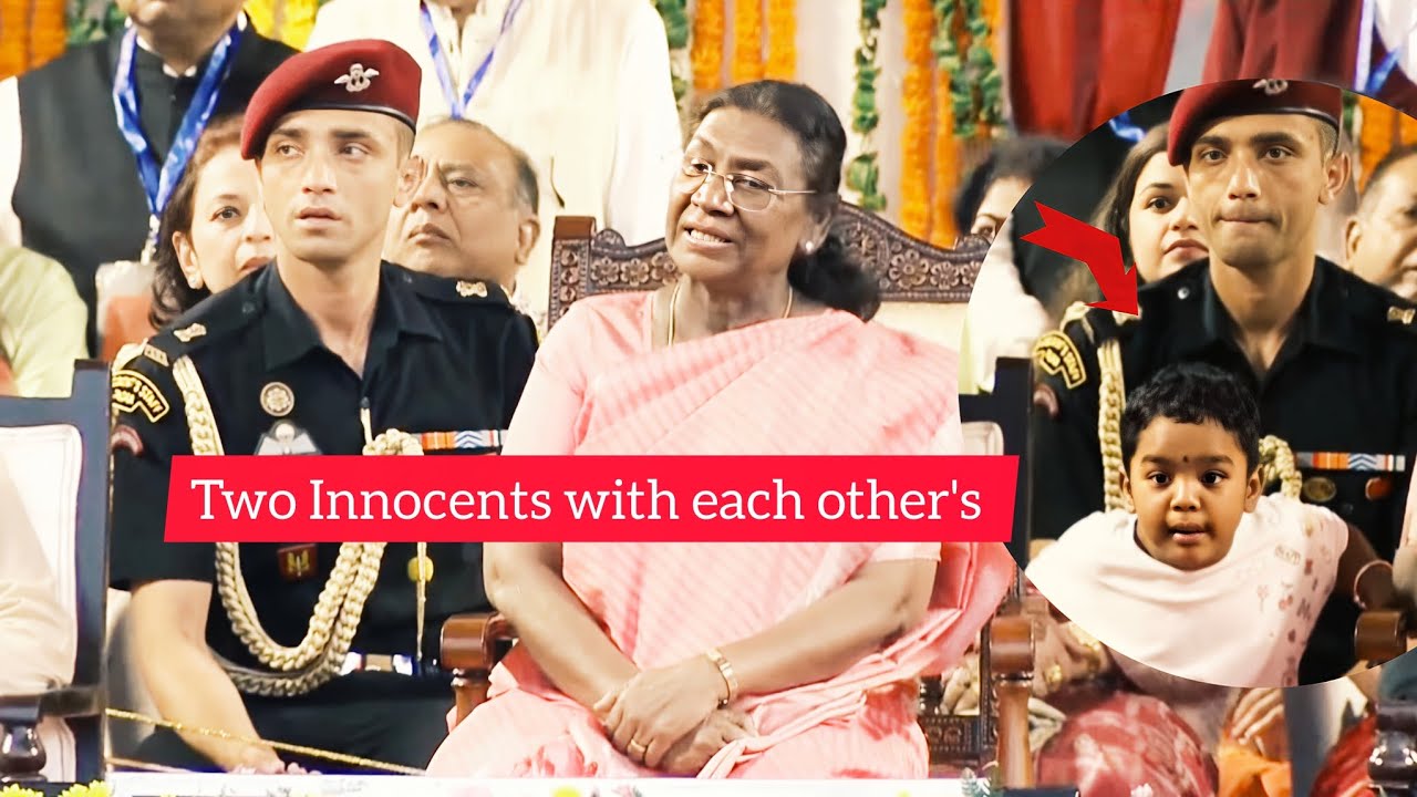 Major Rishabh Singh Sambyal with president mam on Dussehra celebration |