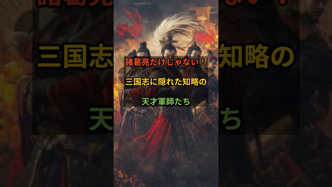 諸葛亮だけじゃない！三国志に隠れた知略の天才軍師たち#三国志 #諸葛亮 #司馬懿 #周瑜 #龐統 #陸遜 #軍師 #戦略 #知略 #赤壁の戦い #夷陵の戦い #伏竜 #鳳雛 #天下統一 #歴史考察