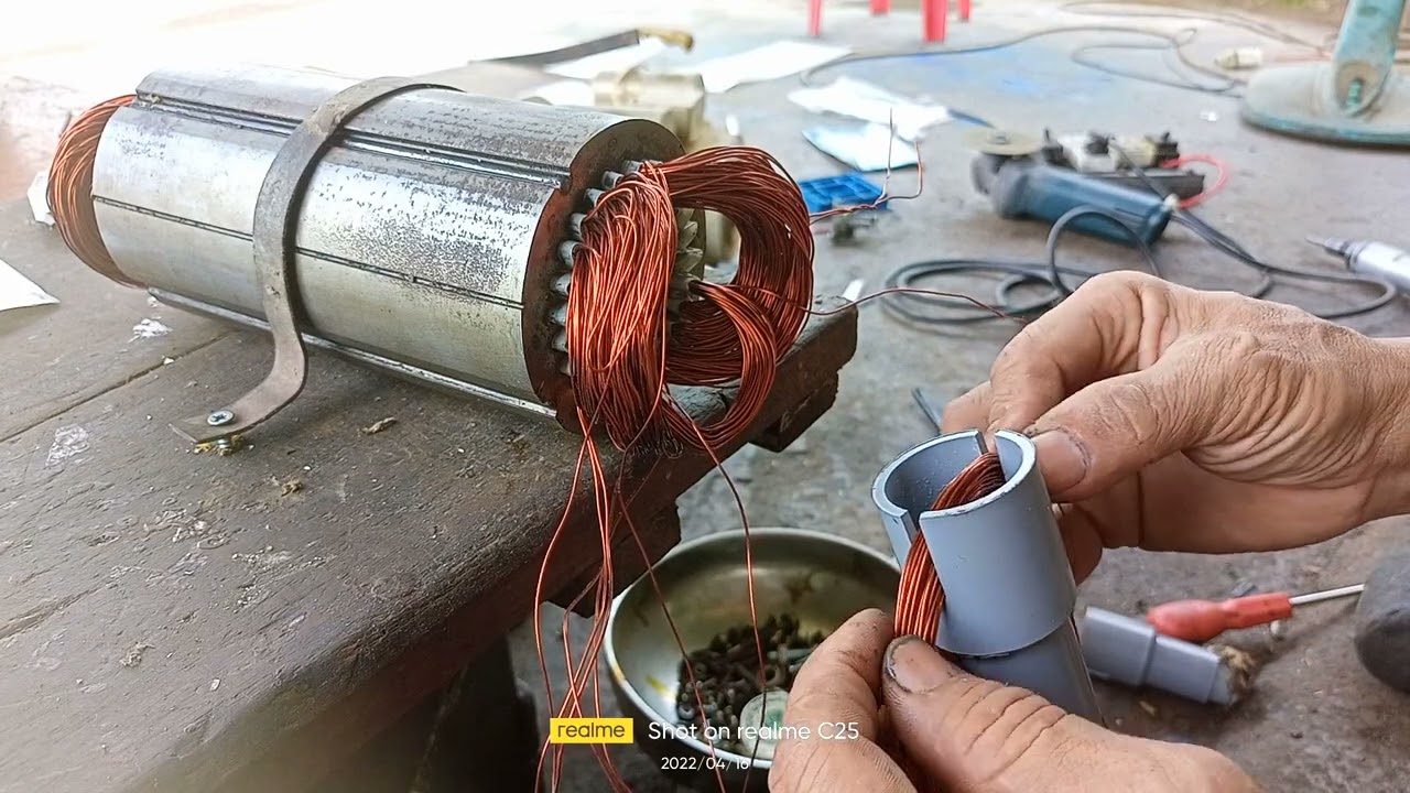 quấn máy bơm hỏa tiễn cách vào dây đơn giản ai cũng làm được
