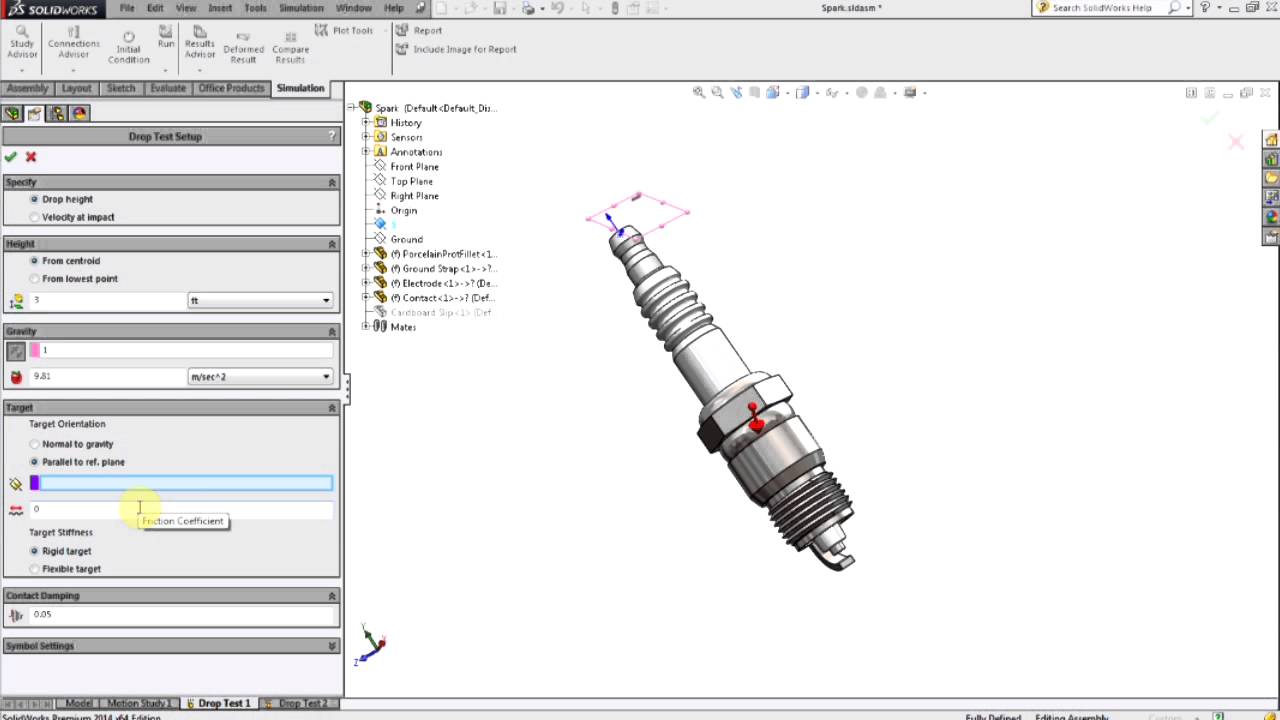 SOLIDWORKS Simulation - Drop Test