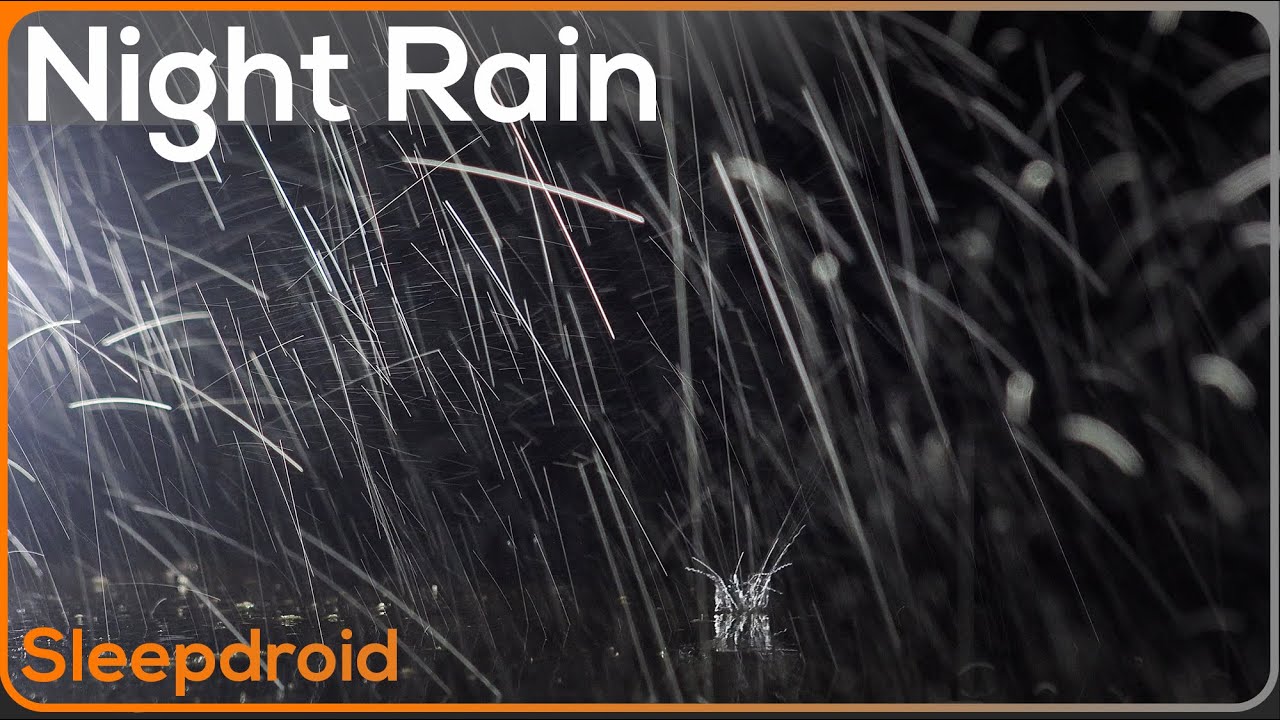 ► Heavy Night Rain Sounds for Sleeping ~ Close Raindrops, 10 hours. Hard Rain (no thunder) (lluvia)