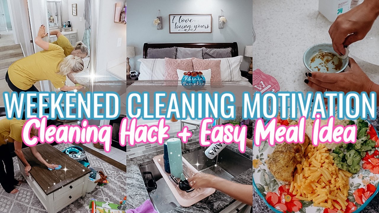 WEEKEND CLEANING ROUTINE+NEW FAV CLEANING HACK+EASY DINNER RECIPE+CLEAN WITH ME-CLEANING MOTIVATION