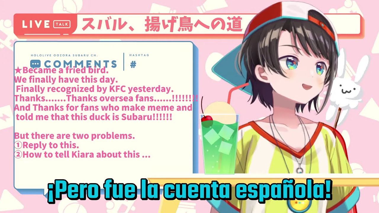 KFC Español postea a subaru duck y ella se entera