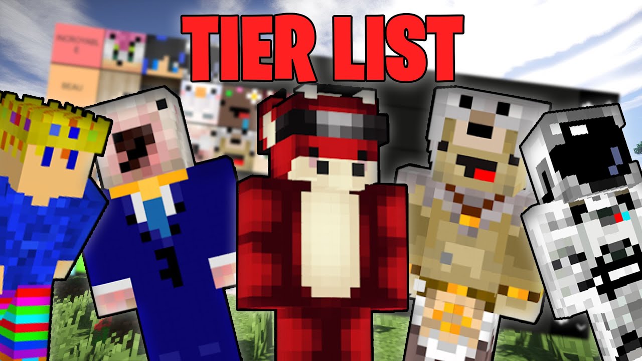 TIER LIST DES SKIN MINECRAFT DES YOUTUBER FR (vous allez me d&eacute;tester 😅 )