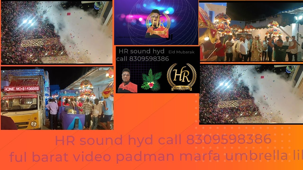 HR sound hyd call 8309598386 pad band marfa umbrella light order agar dena hai to is number per call