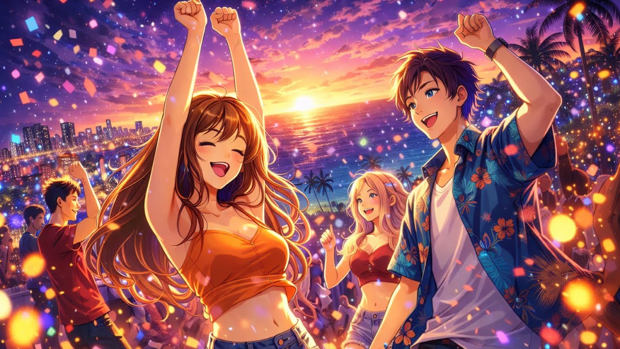 Pixel Heart Overdrive 🌙 Anime EDM Night Drive | Synthwave Dance Music