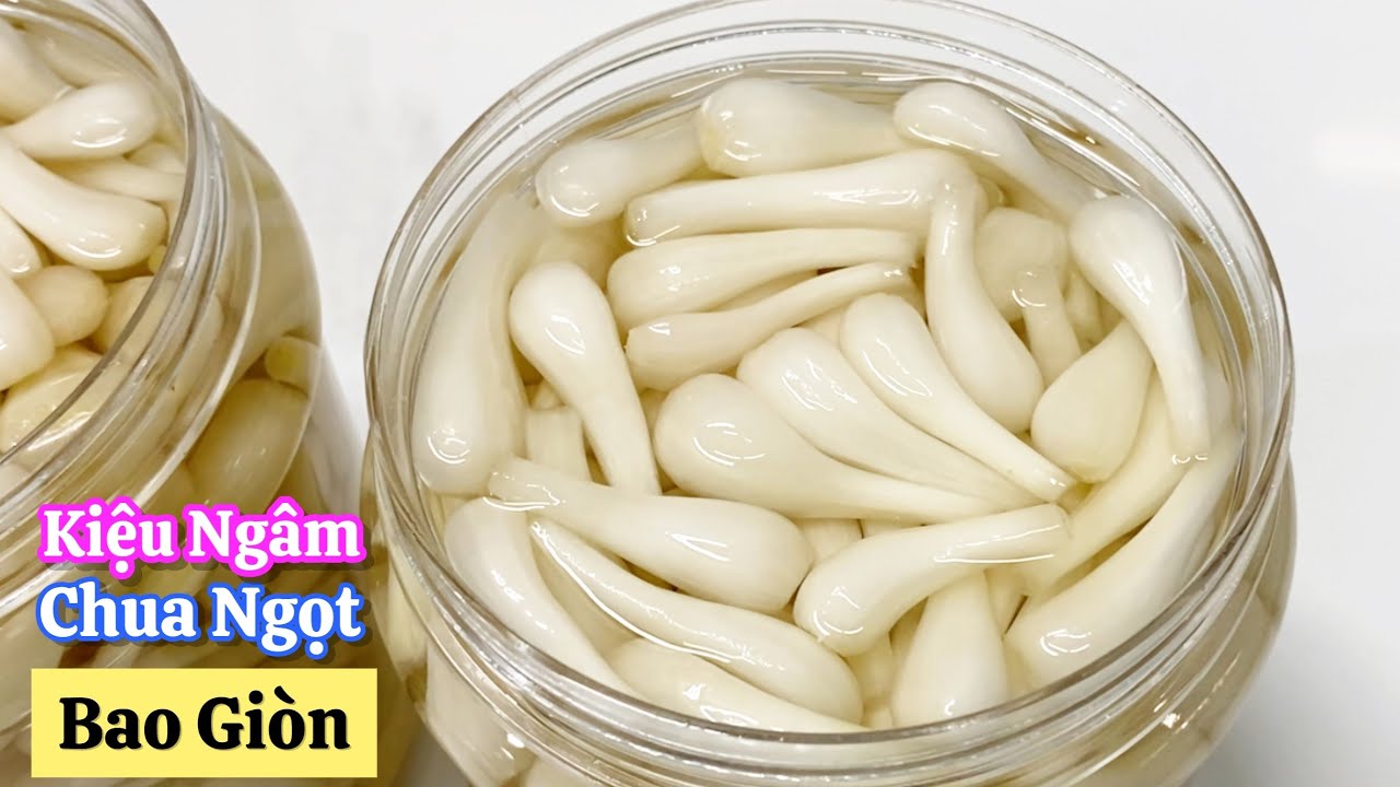 Cách làm CỦ KIỆU CHUA NGỌT tại nhà nhanh có ăn bao giòn để được lâu