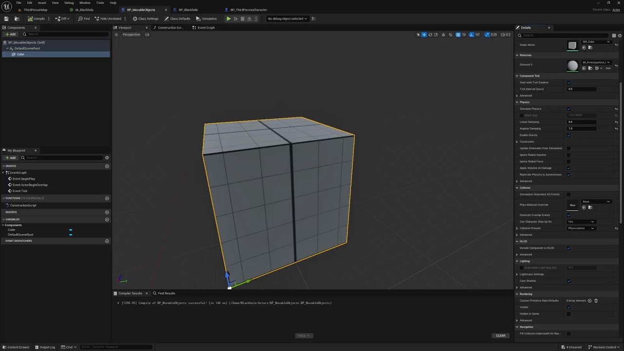 Blackhole in Unreal Engine | Lesson 1: Material and physical objects