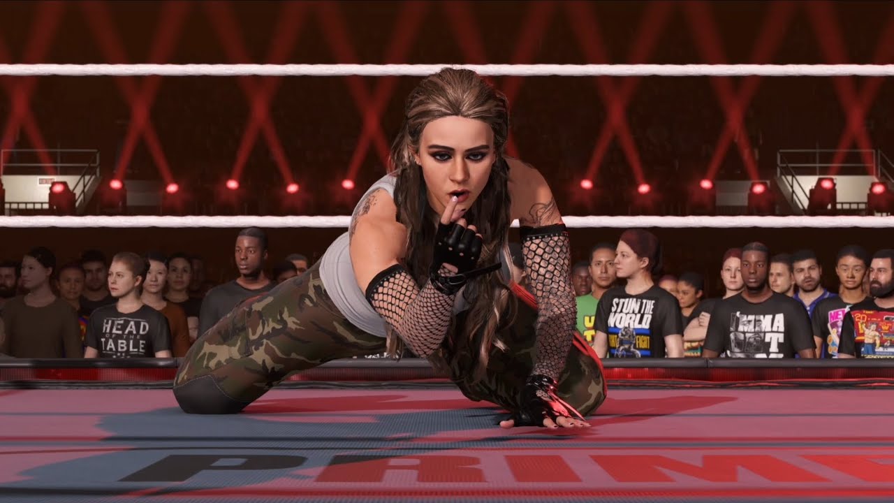WWE 2K25 NEW CREATION CC WOMAN FIGHT ( PS5 )