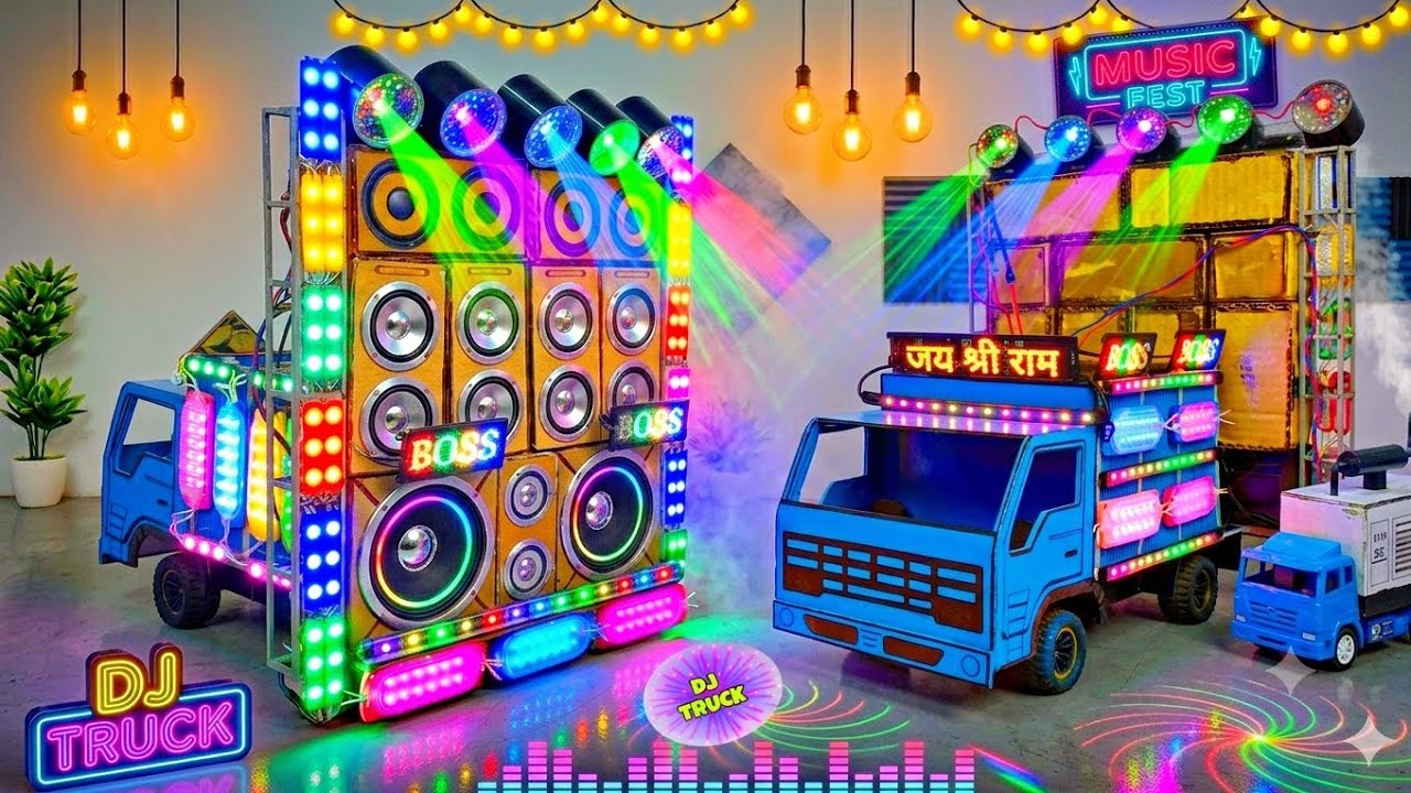 Mini DJ Truck | How to make a mini DJ truck with cardboard | DJ guy, DJ