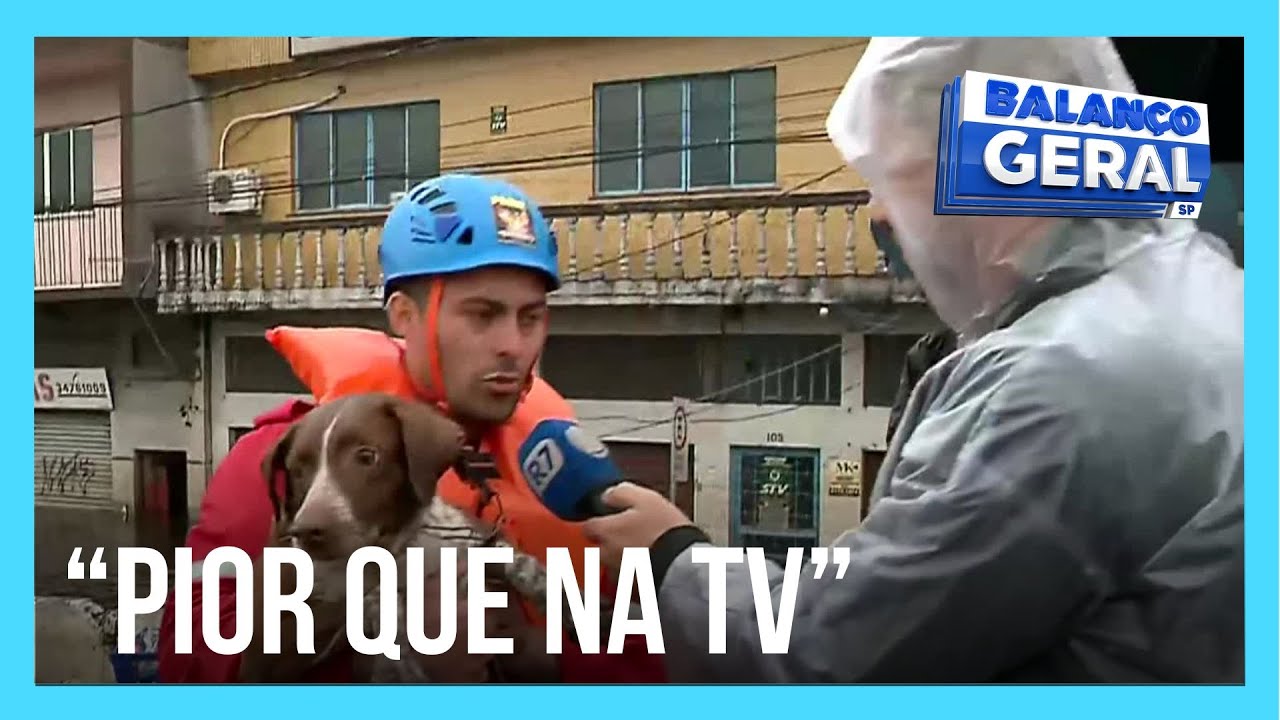 Balanço Geral mostra resgate de animais ilhados em Canoas (RS)
