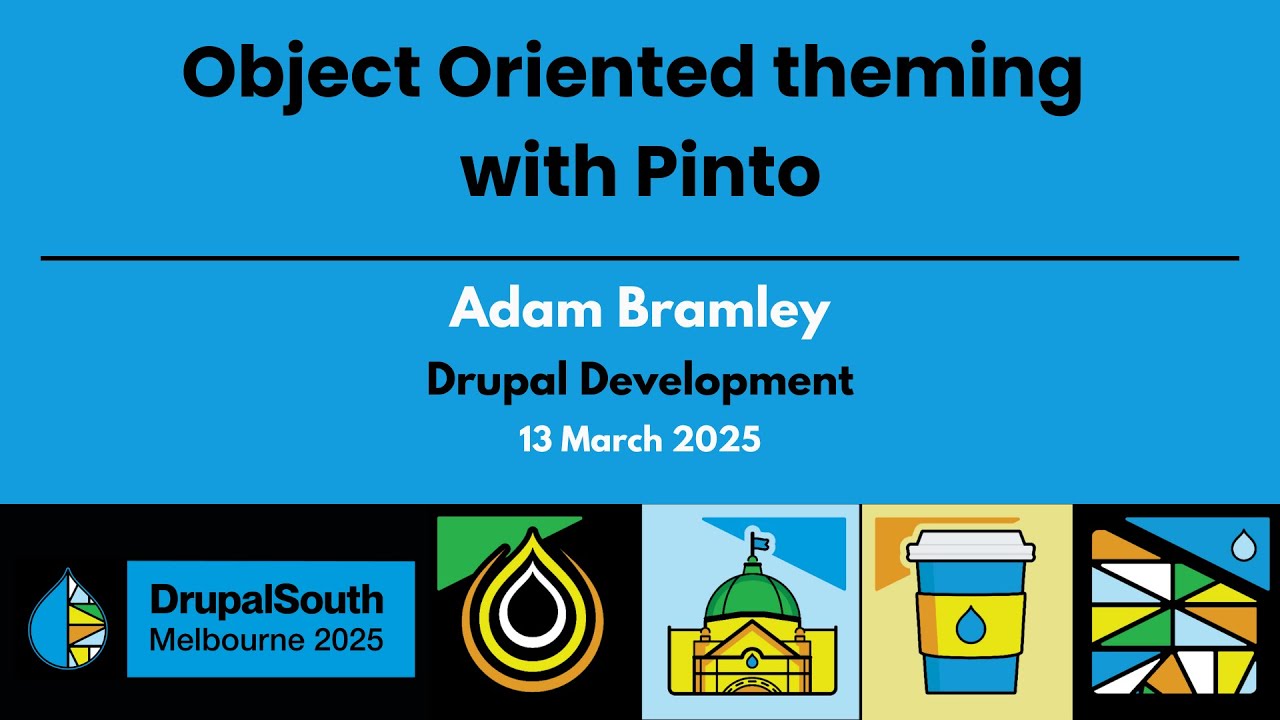 Object Oriented theming with Pinto [Lightning talk] / Drupal Development / Adam Bramley