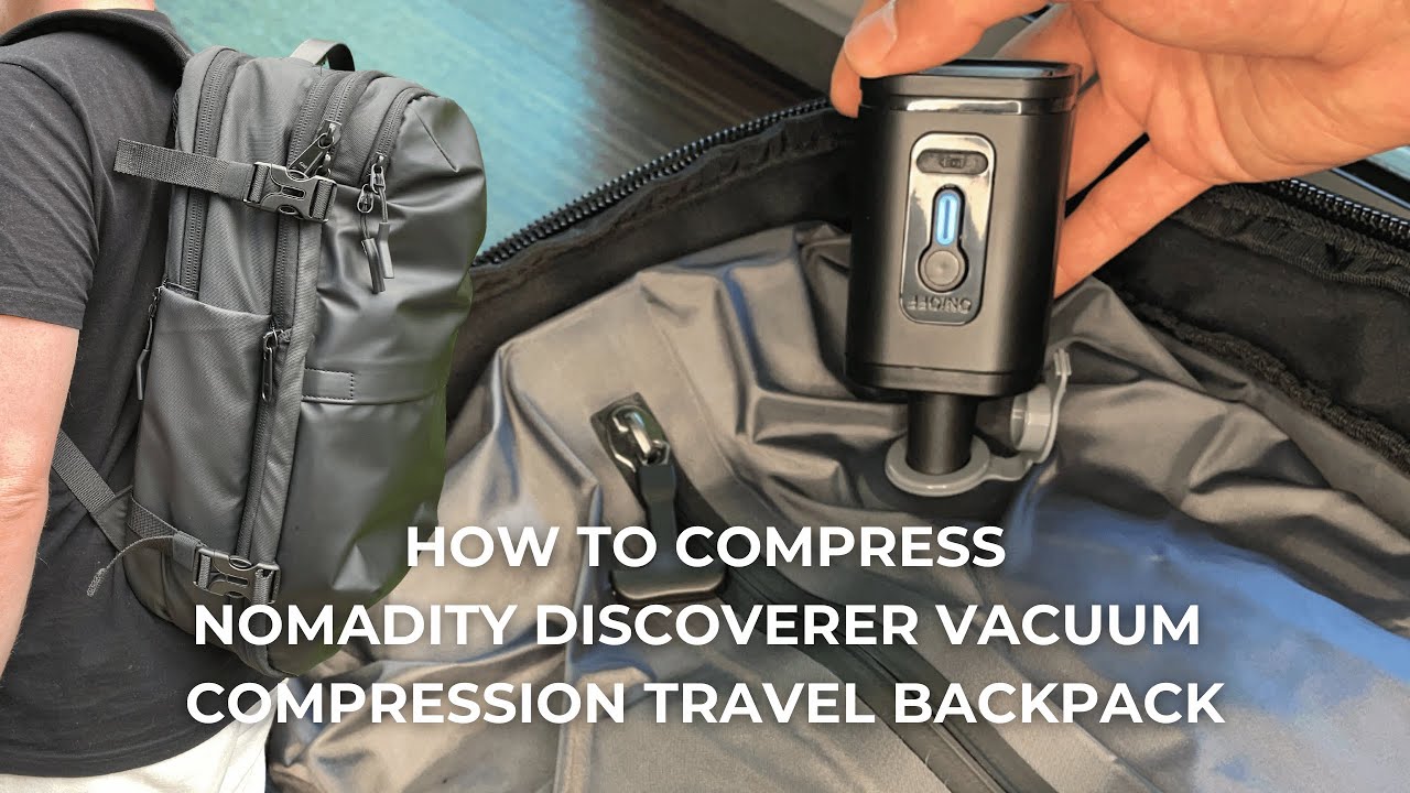 Как сжать рюкзак Nomadity Discoverer Vaccum Compression Travel Backpack 🎒