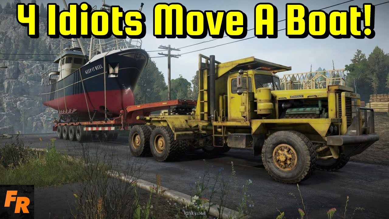 Four Idiots Move A Boat! - Snowrunner