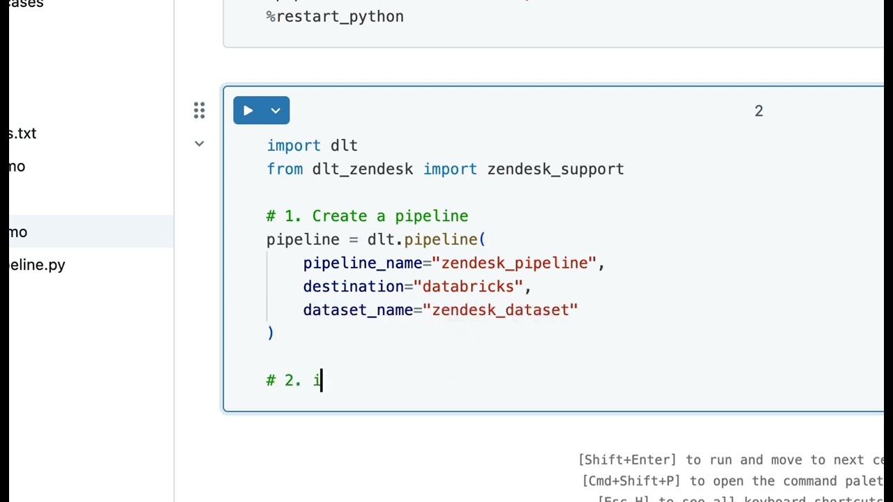 Use dlt for loading data to Databricks